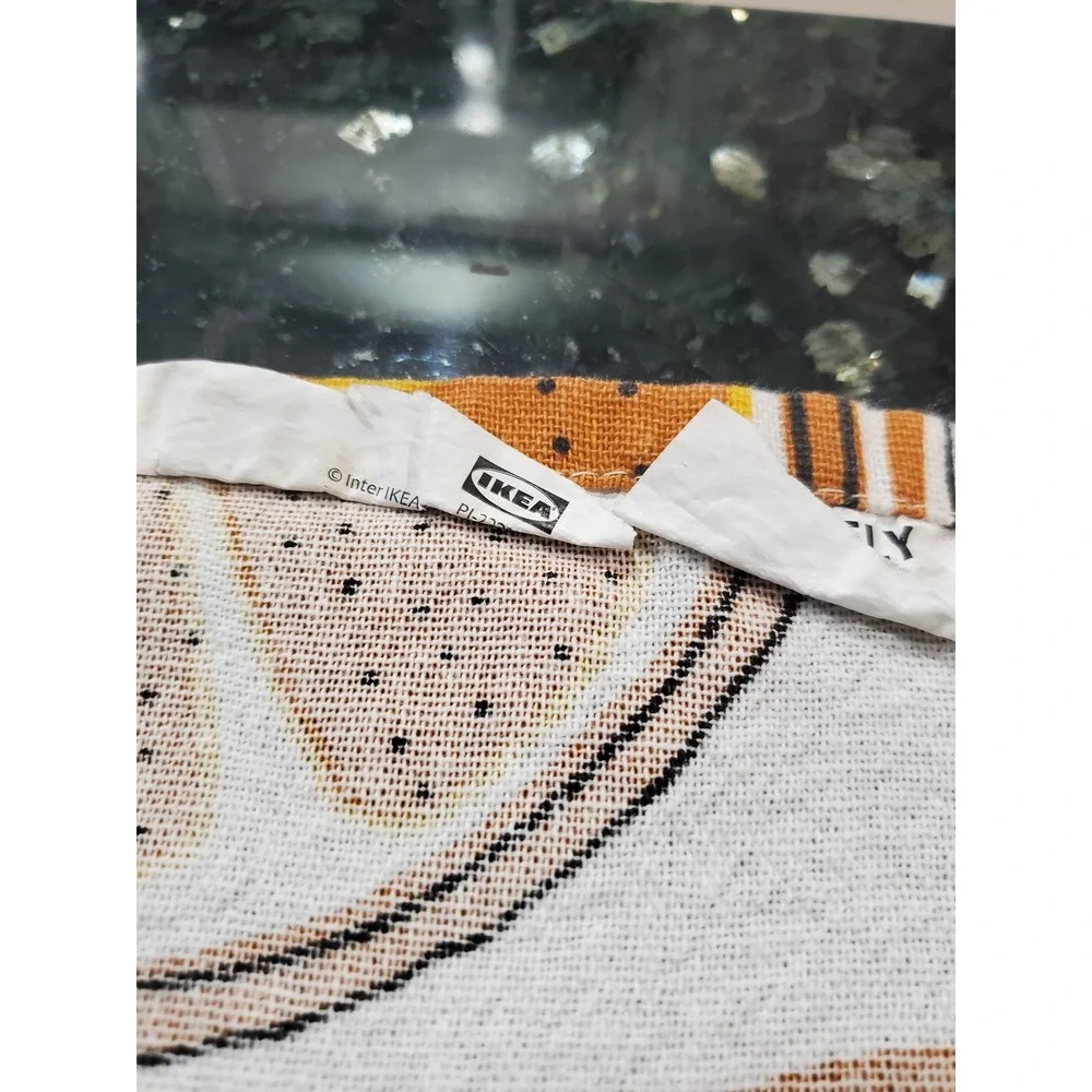 Retired IKEA TORVFLY Citrus Orange Slice Dish Towel - Single